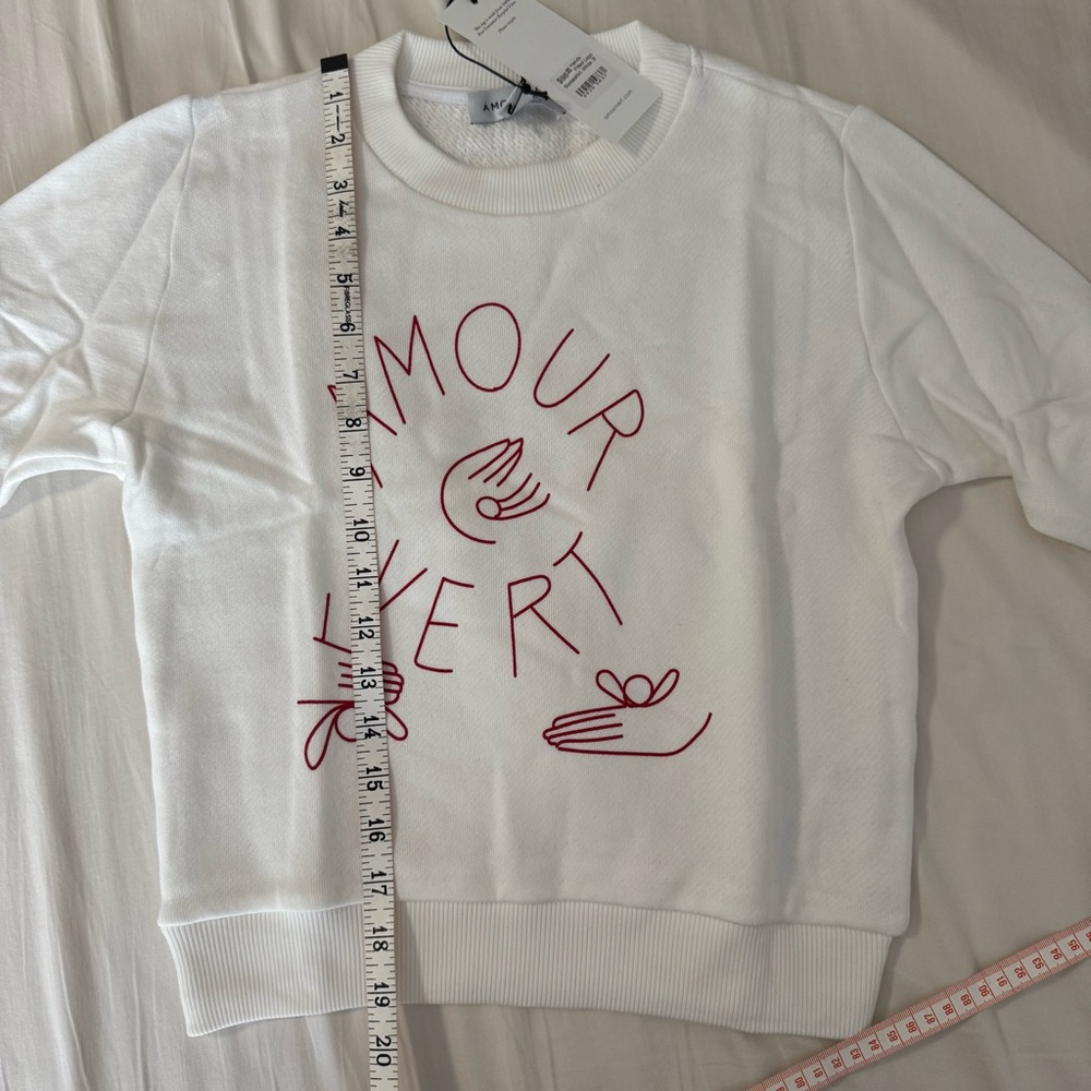 NWT Amour Vert Hands Logo Sweatshirt Size Small - Picture 5 of 6